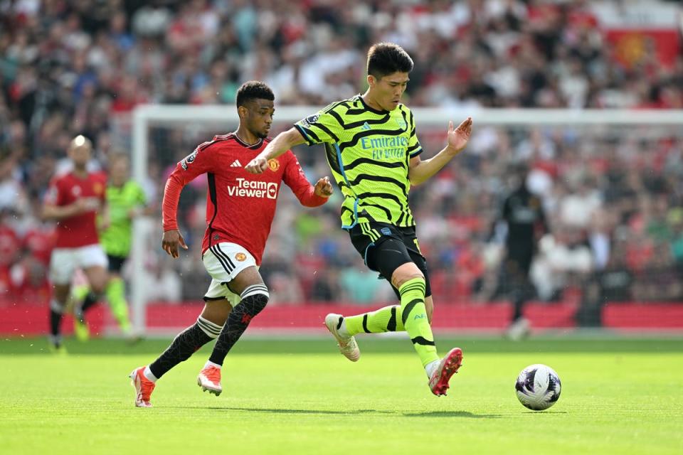 Tomiyasu and Diallo enjoyed a good duel down United’s right side (Getty Images)