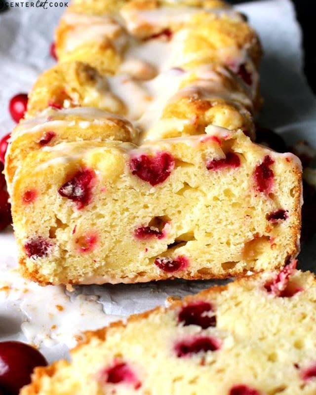 <p>Center Cut Cook</p><p>Try this glazed Cranberry Bread recipe for the most incredibly moist and delicious holiday bread!</p><p><strong>Get the recipe: </strong><a href="https://www.centercutcook.com/glazed-cranberry-bread/" rel="nofollow noopener" target="_blank" data-ylk="slk:Glazed Cranberry Bread;elm:context_link;itc:0;sec:content-canvas" class="link rapid-noclick-resp"><strong>Glazed Cranberry Bread</strong></a></p>