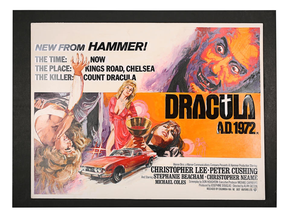 Hammer’s <i>Dracula A.D. 1972</i> brought the gothic monster into the 20th century. (Prop Store)