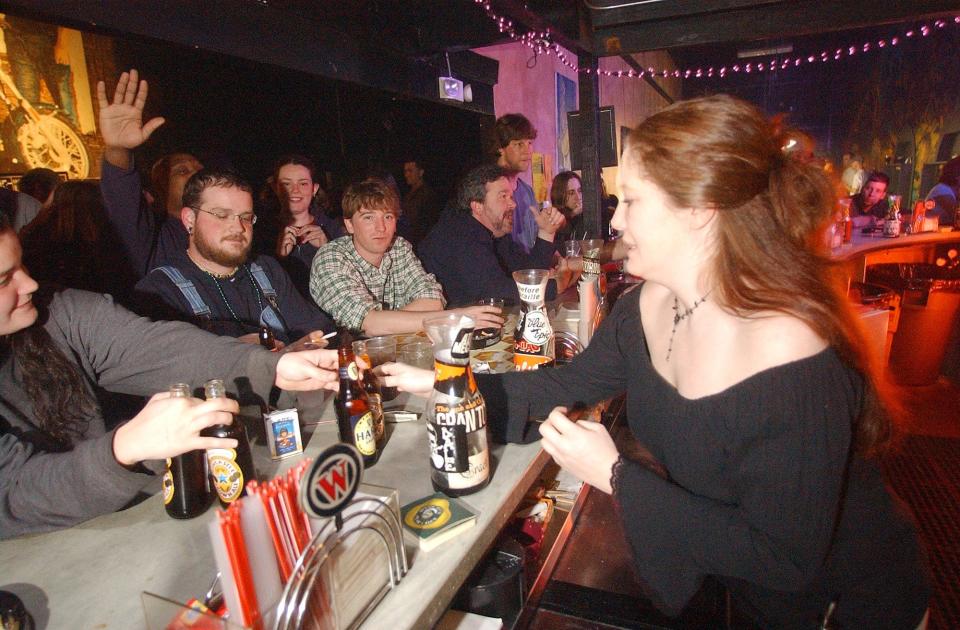 Hilary Evans serves patrons of the Chukker on Feb. 23, 2003. The Chukker Weekender will be held this weekend at Druid City Brewing Co., saluting the spirit of the Chukker, the Tuscaloosa bar that closed 20 years ago.