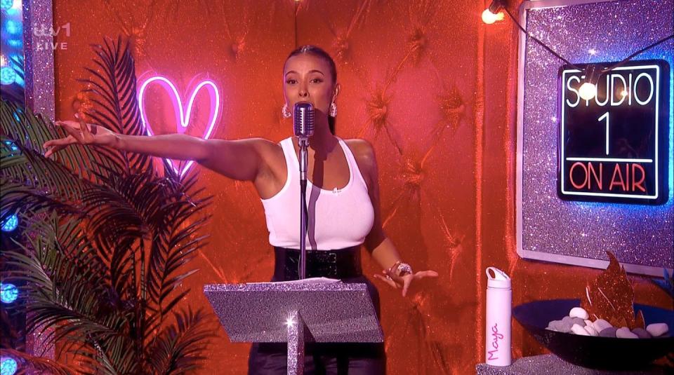 maya jama as guest announcer on saturday night takeaway 2024