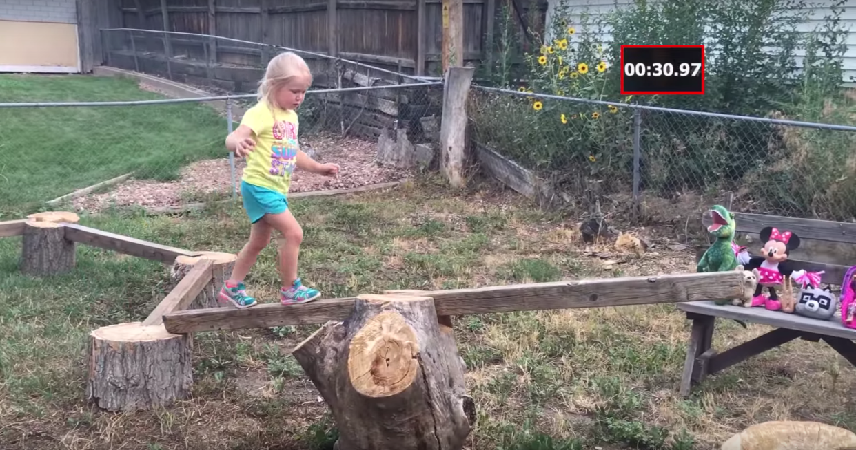 This dad made an “American Ninja Warrior” course for his 5-year-old daughter to teach her how to be confident