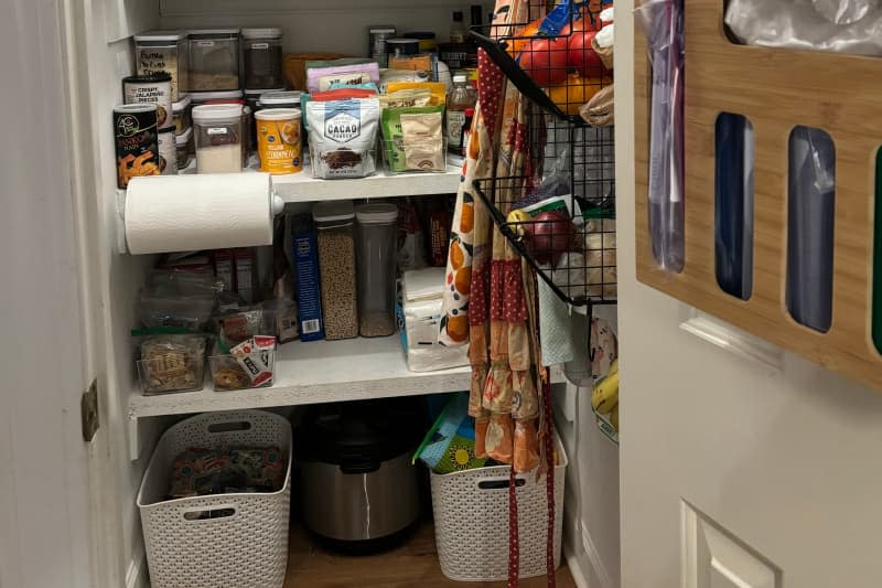 Organized pantry after.