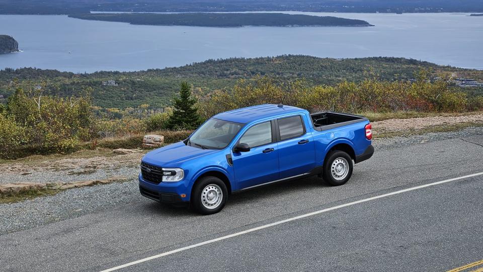 blue ford maverick new england fall colors tour