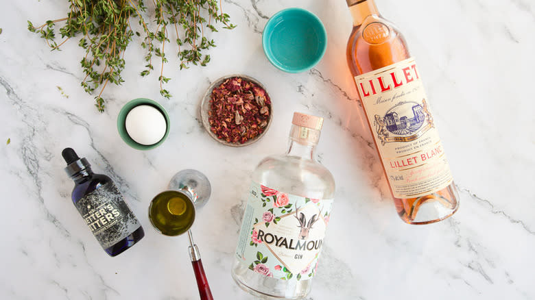 ingredients for spring blush negroni