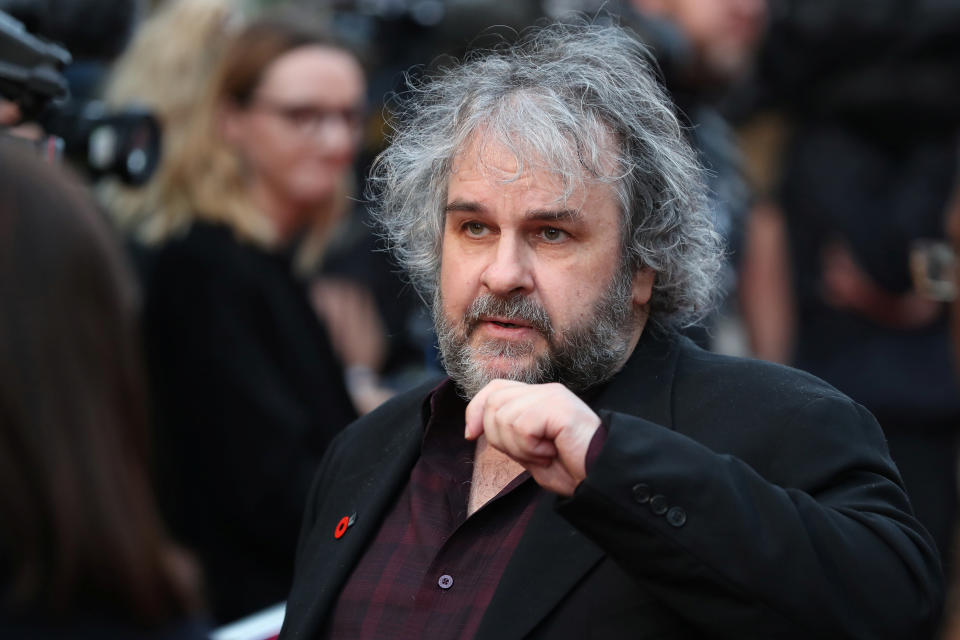 New Zealand film maker Peter Jackson arrives for the world premiere of his film 