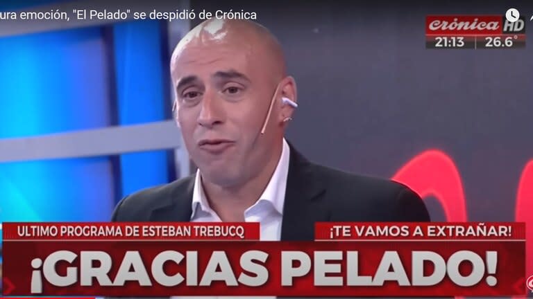 La emotiva despedida de "El Pelado de Crónica TV"