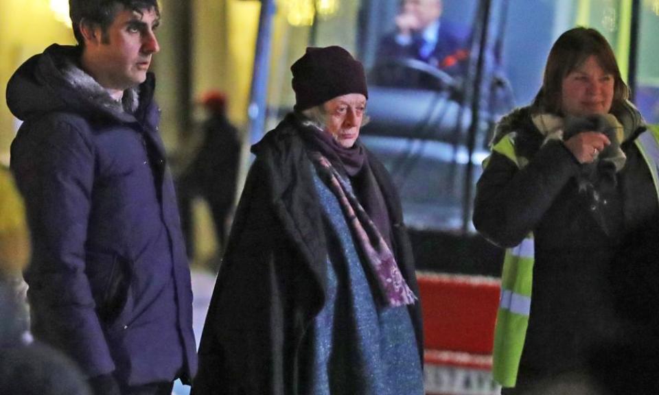 Dame Maggie Smith on set during filming of A Boy Called Christmas in London early last year.