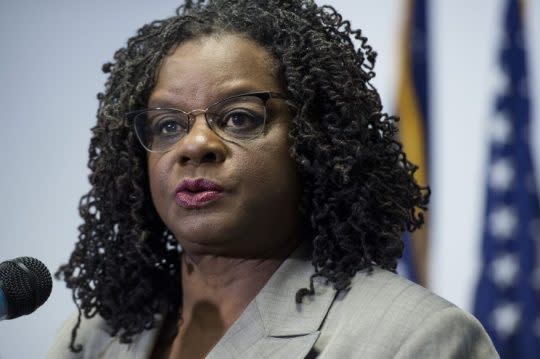 Rep. Gwen Moore, D-Wis., in February. (Photo: Tom Williams/CQ Roll Call)