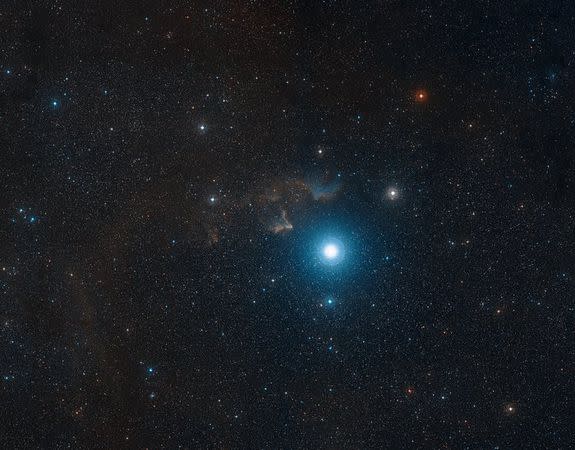 An image from the Hubble Telescope of the nebulous area surrounding Gamma Cassiopeiae.