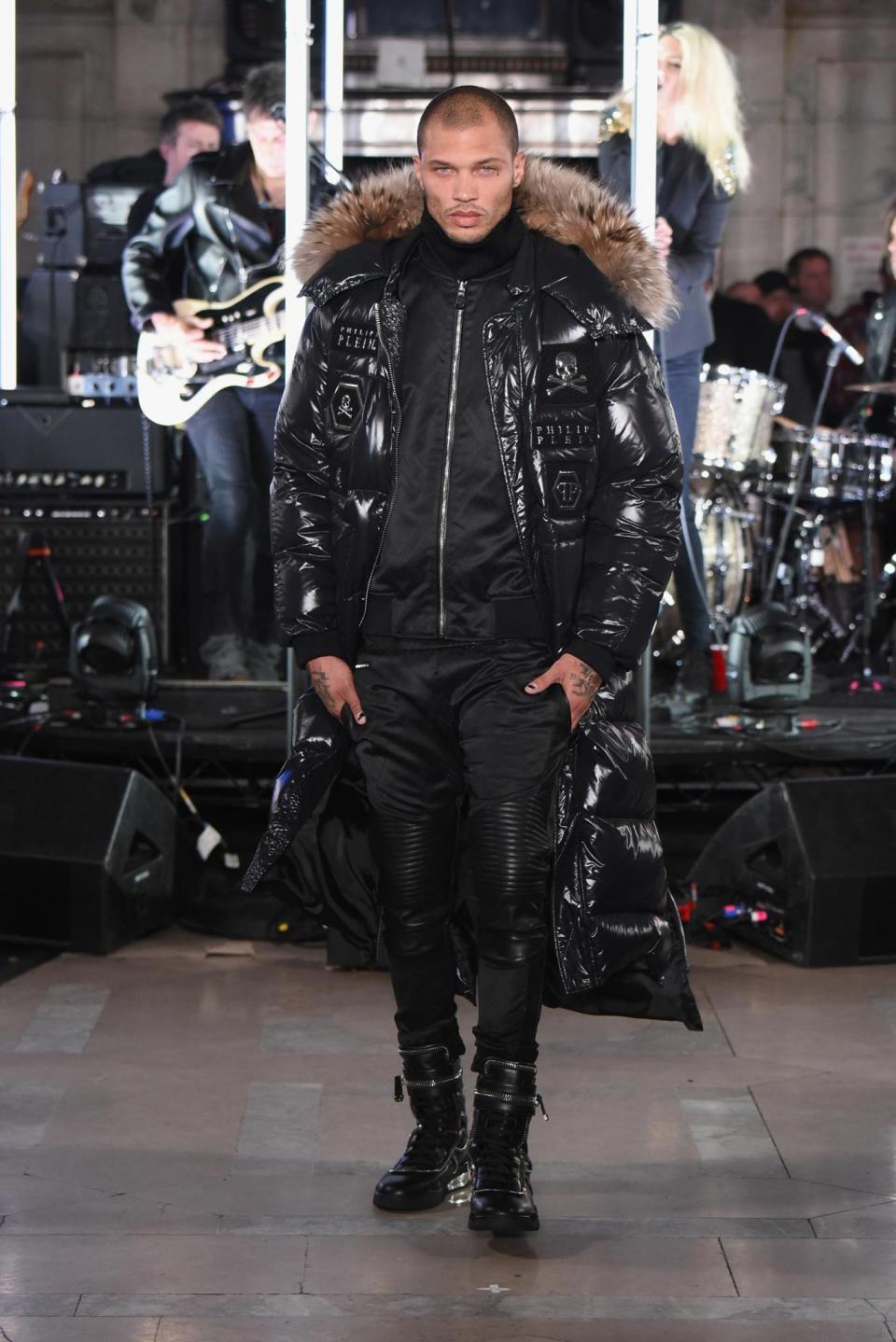 Meeks walks the Philipp Plein show in New York Fashion Week (Getty)