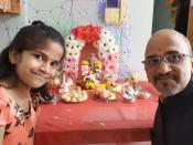 Rupesh Bhandare from Pune shared this selfie with Ganesha and his daughter.