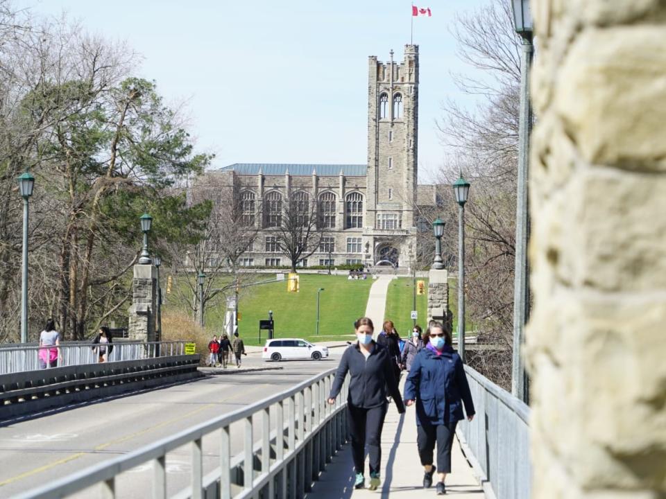 A provincial court has ruled that Western University is authorized to impose its own COVID-19 booster vaccine mandate, as an independent institution.  (Colin Butler/ CBC News - image credit)