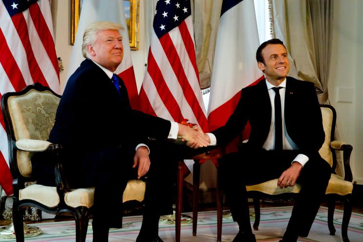 President Trump also met French President Emmanuel Macron in Belgium during a May NATO summit.