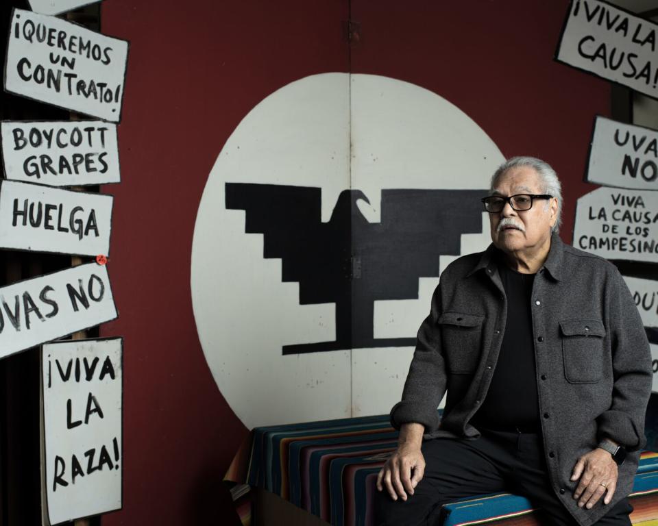 Playwright Luis Valdez at El Teatro Campesino in San Juan Bautista, Calif.