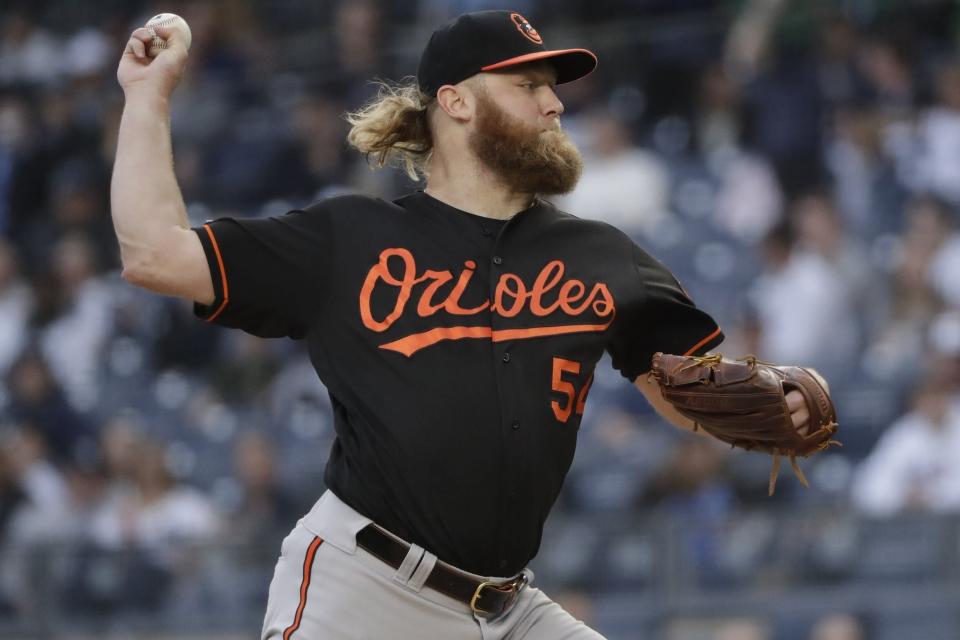 Would Orioles' pitcher Andrew Cashner really rather sit out than accept being traded to a contender? (AP Photo/Frank Franklin II)