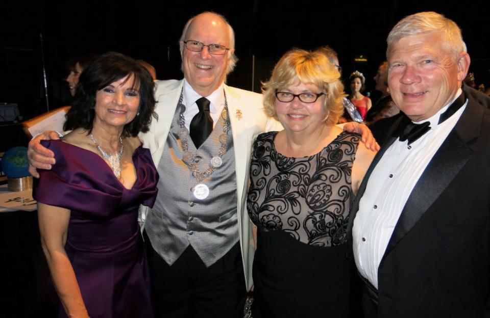 Dr. Marsha and Russ Friedrich, Bess and Bob Elder at Gemini Royalty Coronation.