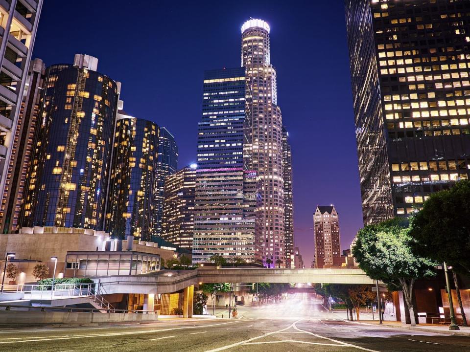 Los Angeles, California, at night