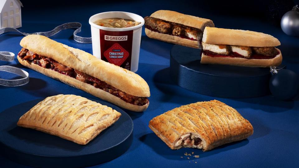 greggs christmas menu