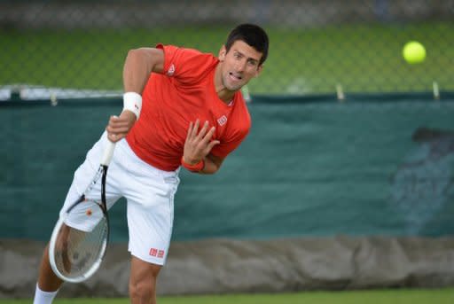 Serbia's Novak Djokovic, seen here on June 24, heads for Wimbledon with the burden of history now off his shoulders after his bid to become just the third man to hold all four Grand Slam titles at once was shattered by Rafael Nadal in Paris