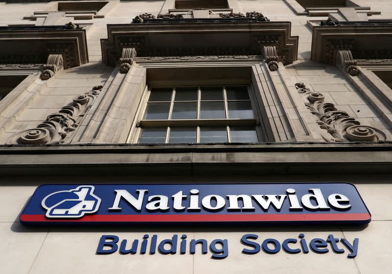 FILE PHOTO: Signage is seen outside of a Nationwide Building Society in London