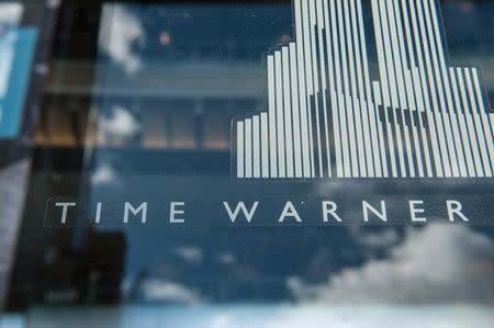 Signage that reads Time Warner is seen at the Time Warner Center in New York City, U.S. on October 23, 2016. REUTERS/Stephanie Keith/File Photo