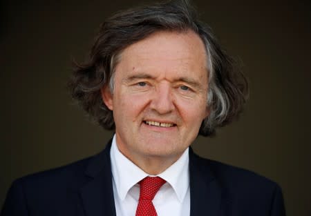 Pierre-Emmanuel Taittinger, President of the Champagne House Taittinger, poses during an interview with Reuters during the traditional Champagne wine harvest in Avize