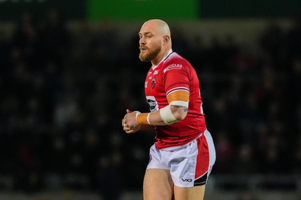 Warrington Guardian: Dudson in action for Salford Red Devils
