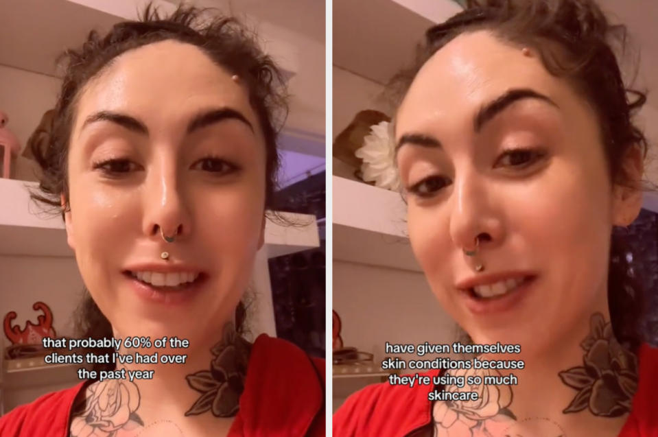 Screenshots from Chloe's TikTok video