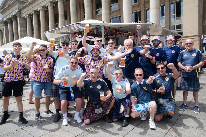 The Tartan Army party in Stuttgart on Saturday afternoon