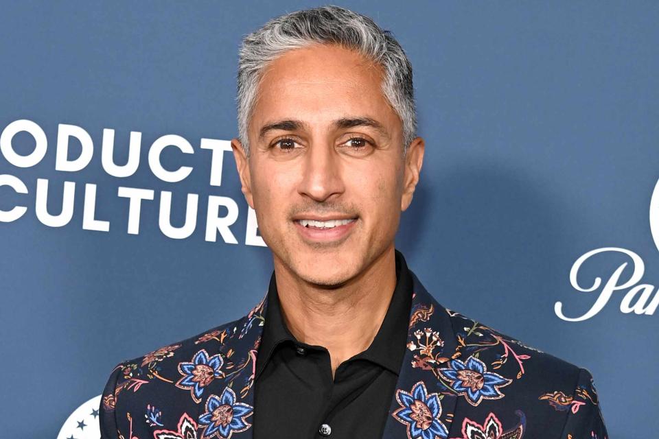 <p>Jon Kopaloff/Getty</p> Maulik Pancholy on March 04, 2024 in Los Angeles, California.