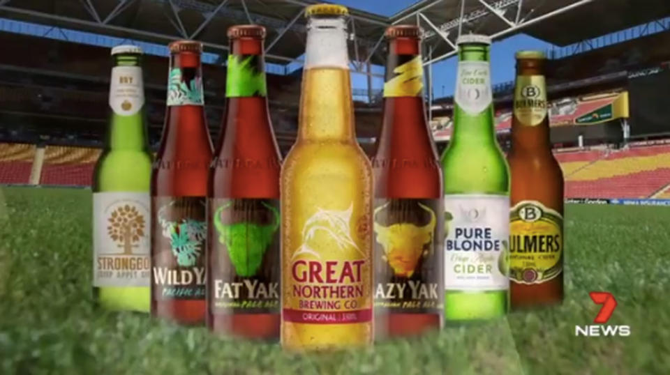 Come July 11, the NRL will offer the crowd of 50,000 a choice between Great Northern, a craft beer, and a cider. Source: 7 News