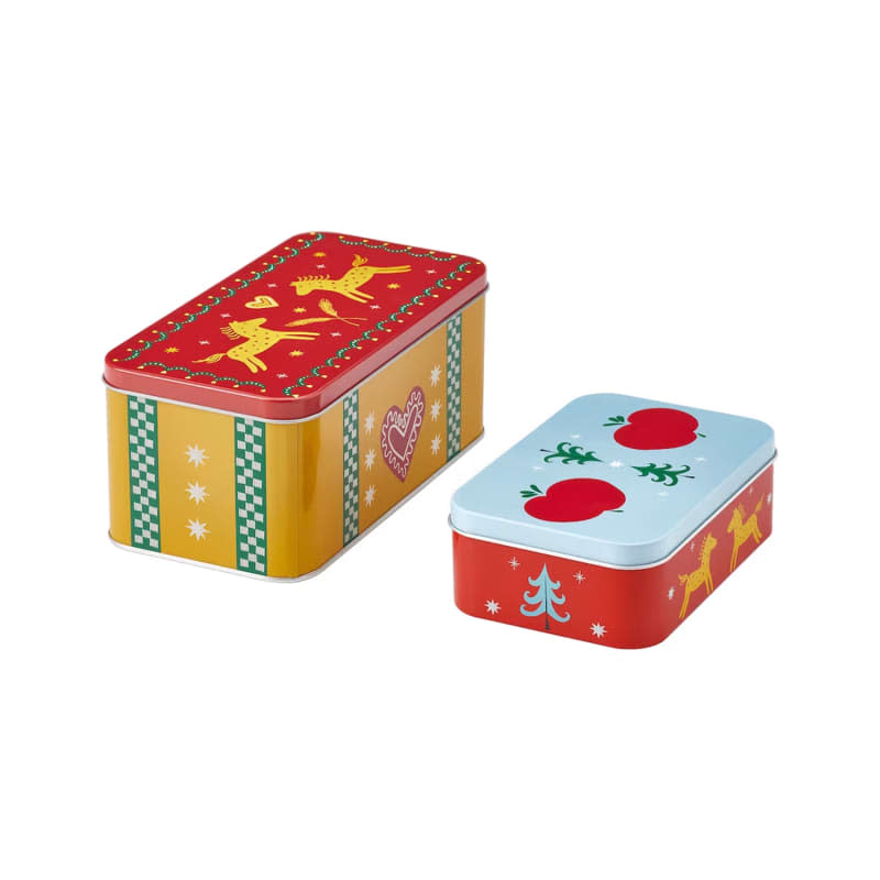 VINTERFINT Storage Tin With Lid, Set of 2