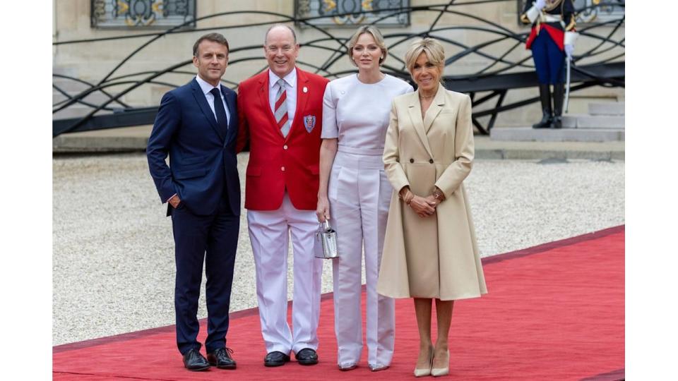 monaco royals french president and wife 