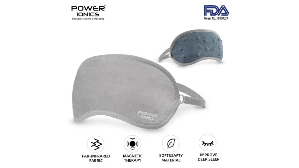 New Power Ionics Unisex Magnetic Massage Deep Sleep Eye Mask. (Photo: Shopee SG)