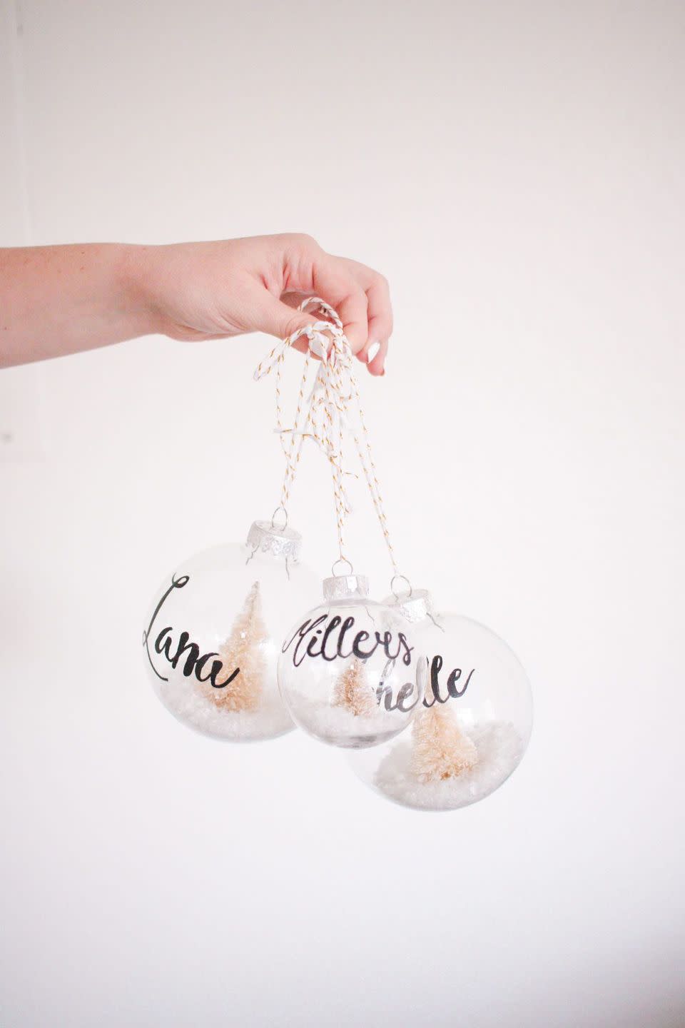 snow globe ornaments