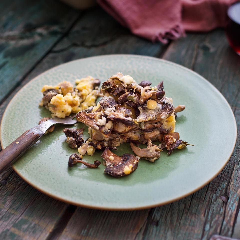 Wild Mushroom & Polenta Casserole