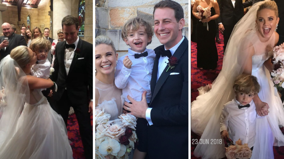 Emma had the cutest pageboy at her Paddington wedding. Source: Instagram/emmafreedman