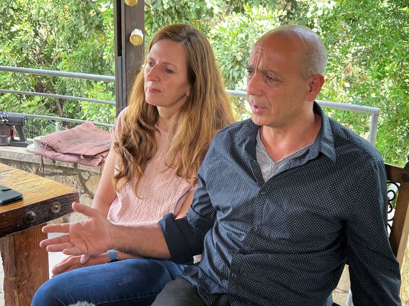 Parents of German-Israeli Louk who was taken hostage speak to Reuters after her body was retrieved from Gaza, in Srigim-Li On