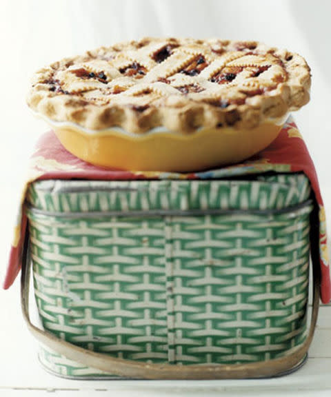 Peach-Huckleberry Lattice Pie