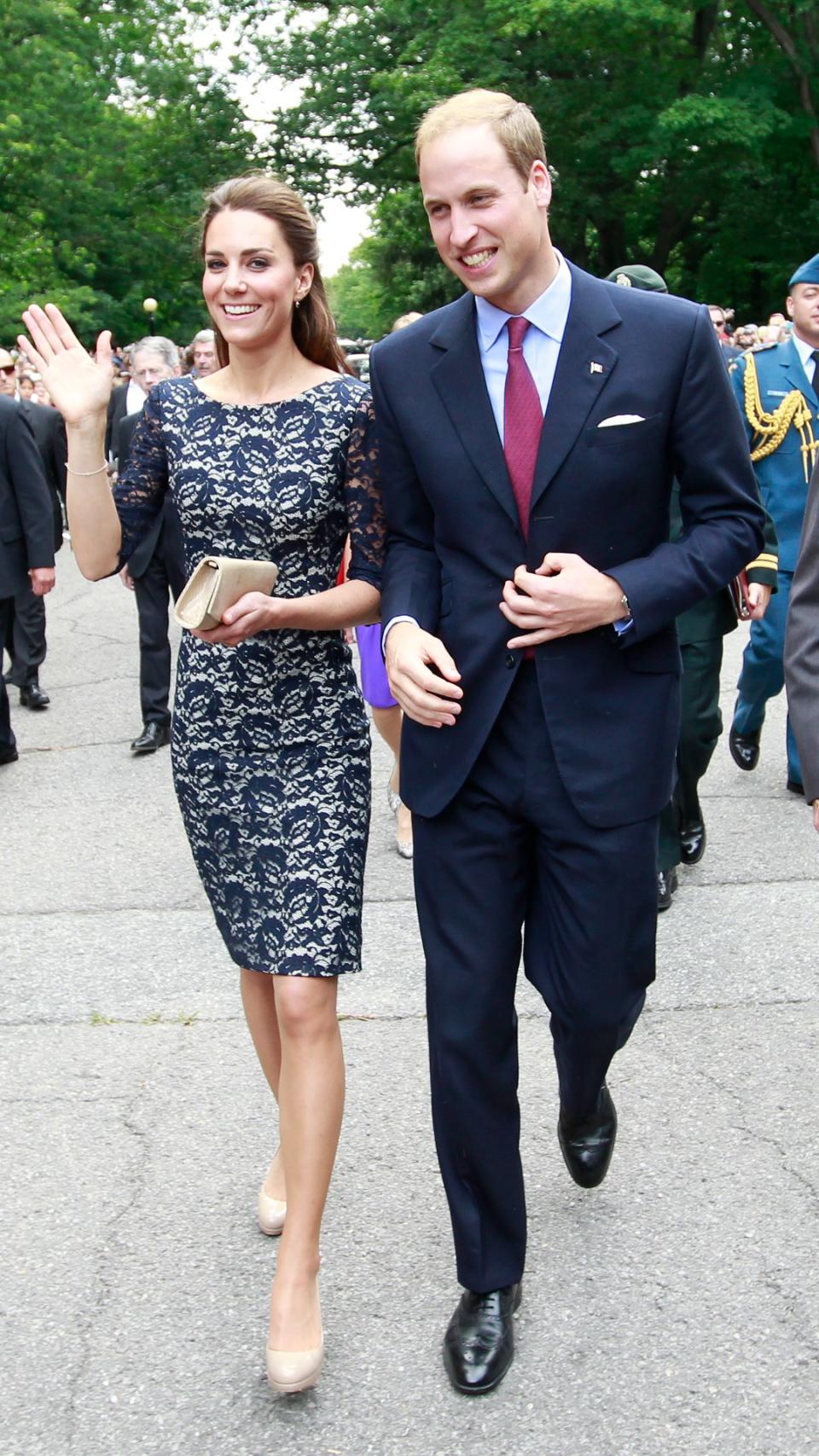 Prince William and Kate Middleton on their first royal tour