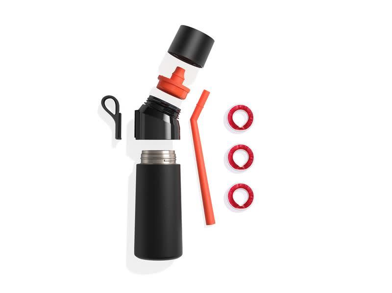 air up water bottle in steel with pods