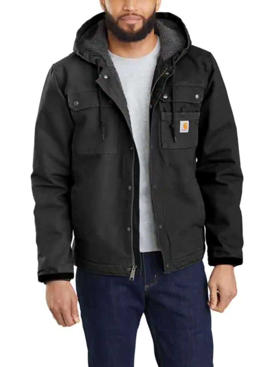 Men's Washed Duck Sherpa-Lined Jacket