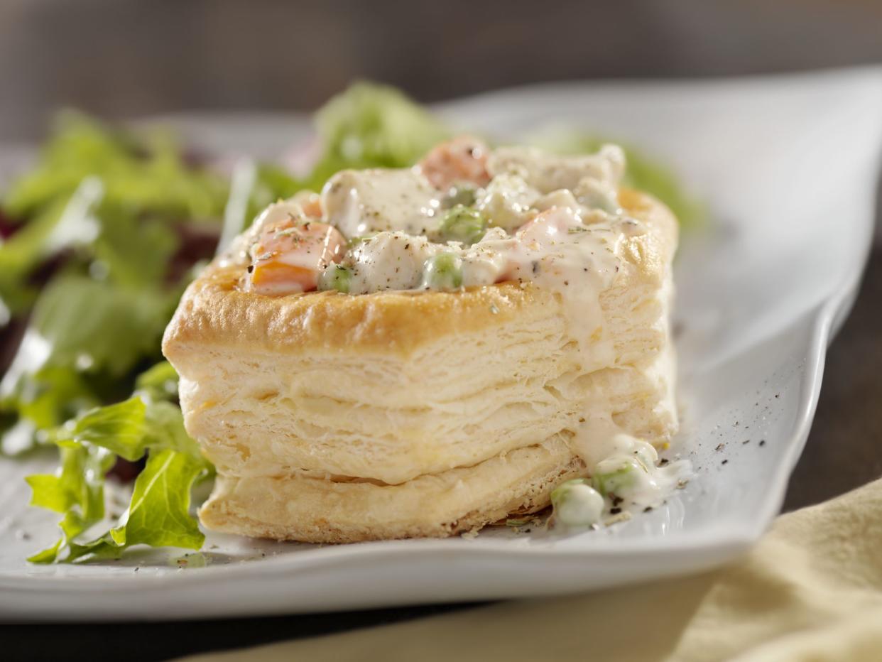 Chicken a la King in Puff a Pastry Shell - Photographed on Hasselblad H3D2-39mb Camera