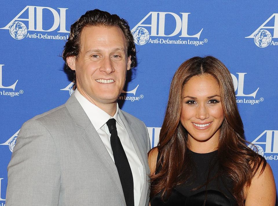 Trevor Engleson and Meghan Markle at the Anti-Defamation League Entertainment Industry Awards dinner on Oct. 11, 2011, in Beverly Hills. (Photo: Michael Kovac via Getty Images)