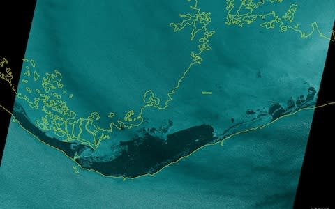 Grand Bahama island, taken midday Monday from the ICEYE-X2 satellite after Dorian hit - Credit: ICEYE Satellite photo