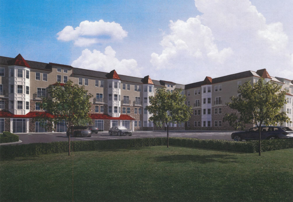 A rendering of "Homesteads on Grand," a 72-unit affordable apartment complex proposed for 333 Grand Ave. in the Village of Johnson City.