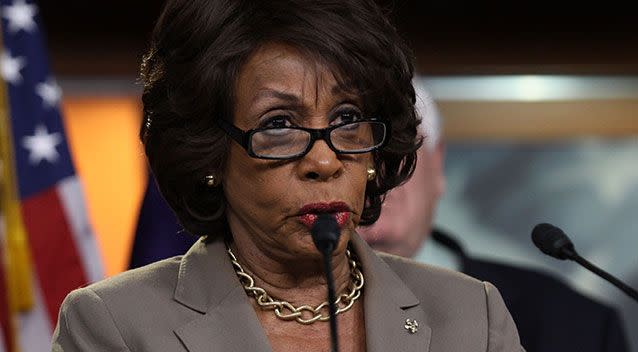 Congresswoman Maxine Waters said the document, which alleges the Russian state has compromising sexual and financial information on the US President, is said to be genuine. Picture: Lauren Victoria Burke/AP