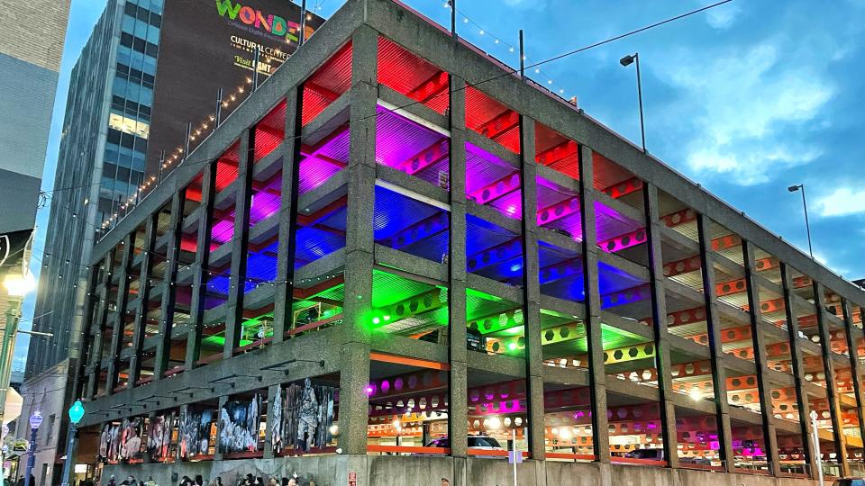 "The Colorful Deck" by Bill Fallon of Cuyahoga Falls won second place in a photo contest in conjunction with the recent WONDER: Canton Light Festival event.