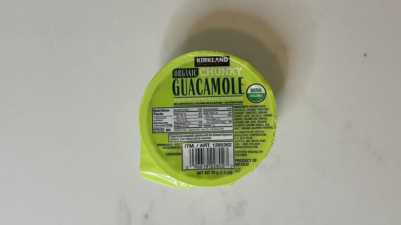 individual packet of guacamole